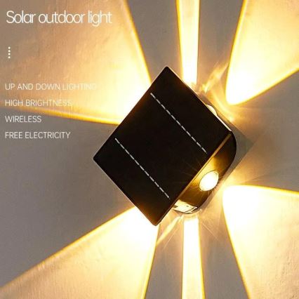 LED solcell väggbelysning med sensor LED/2W/5V IP54 1300 mAh