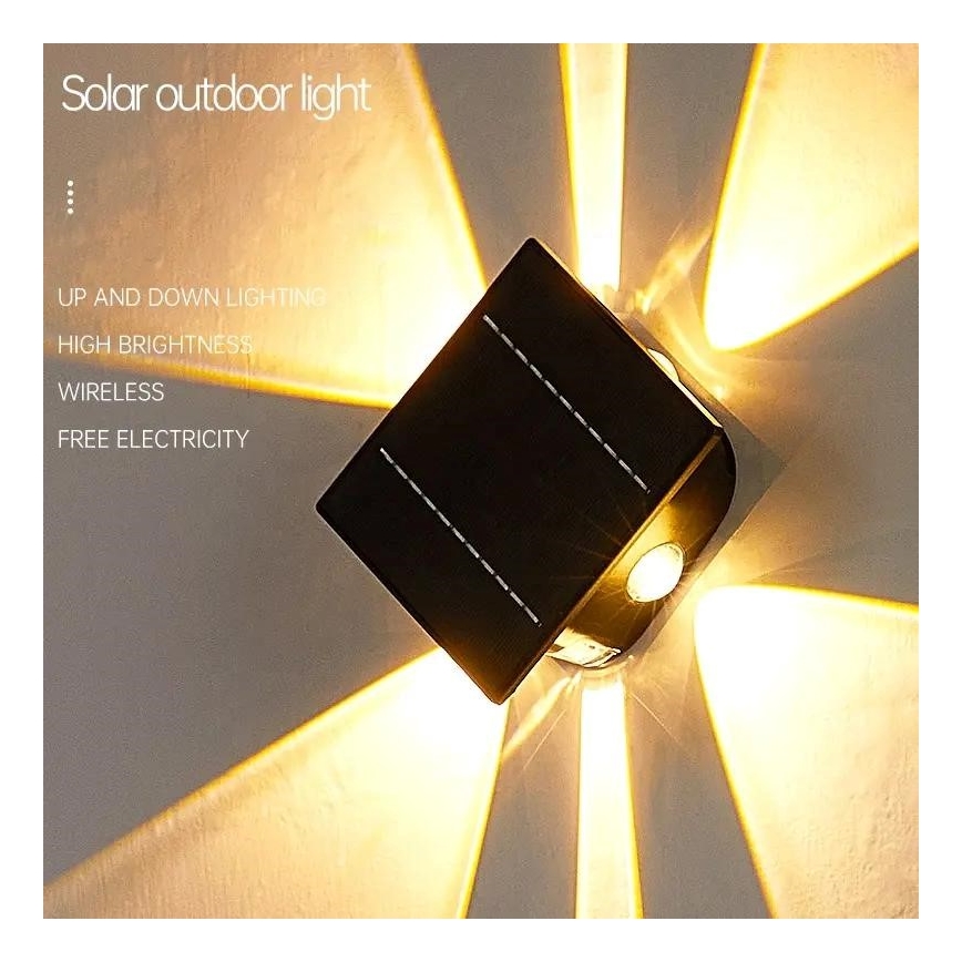 LED solcell väggbelysning med sensor LED/2W/5V IP54 1300 mAh