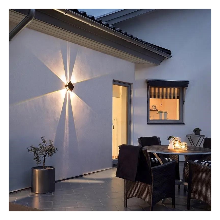 LED solcell väggbelysning med sensor LED/2W/5V IP54 1300 mAh