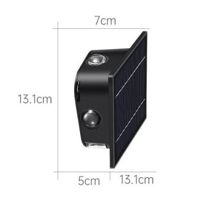 LED solcell väggbelysning med sensor LED/2W/5V IP54 1300 mAh