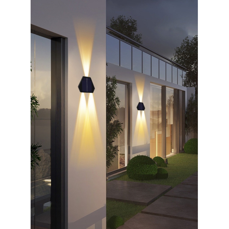 LED solcell väggbelysning med sensor LED/2W/5V IP54 1300 mAh