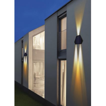LED solcell väggbelysning med sensor LED/2W/5V IP54 1300 mAh