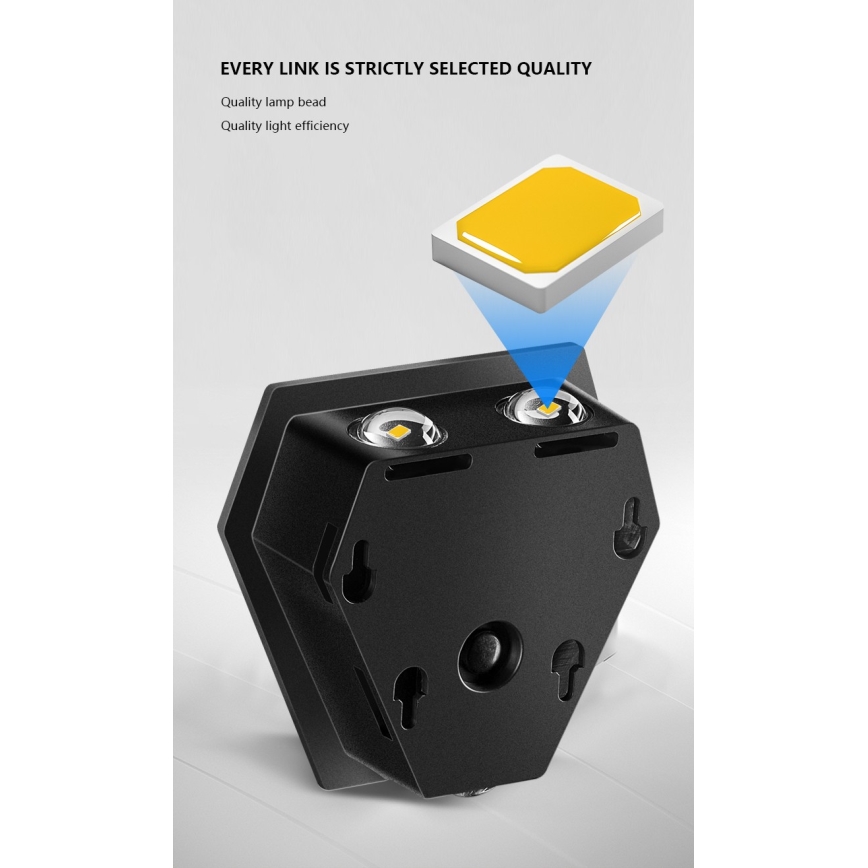 LED solcell väggbelysning med sensor LED/2W/5V IP54 1300 mAh