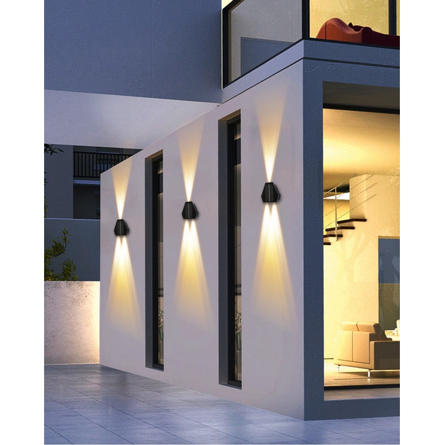 LED solcell väggbelysning med sensor LED/2W/5V IP54 1300 mAh