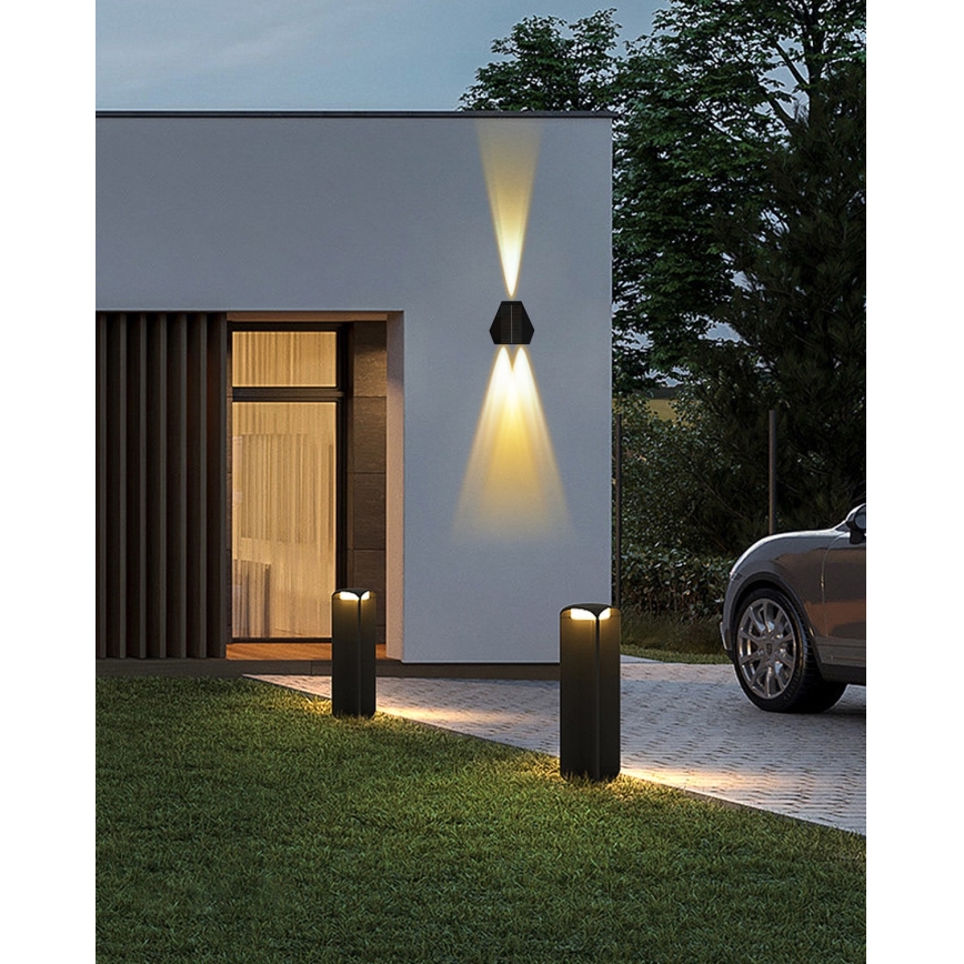LED solcell väggbelysning med sensor LED/2W/5V IP54 1300 mAh