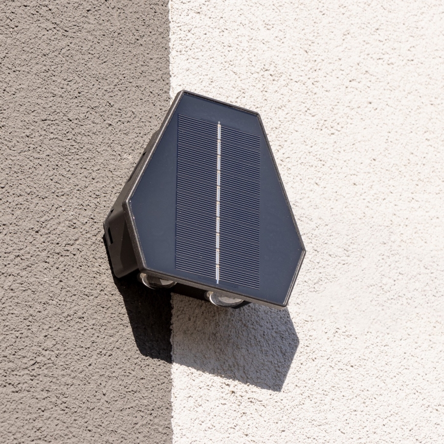 LED solcell väggbelysning med sensor LED/2W/5V IP54 1300 mAh