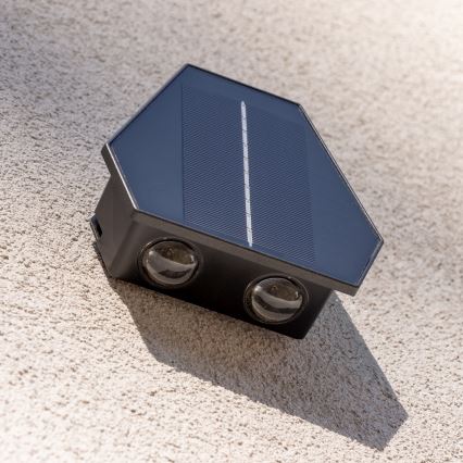 LED solcell väggbelysning med sensor LED/2W/5V IP54 1300 mAh