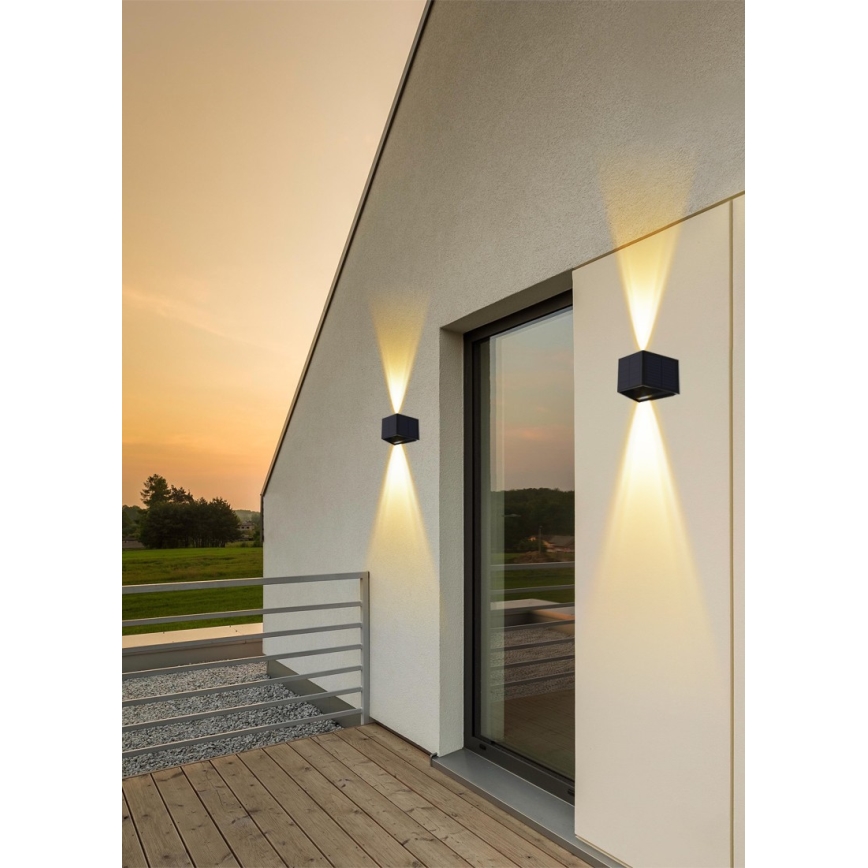 LED solcell väggbelysning med sensor LED/2W/5V IP54 1300 mAh