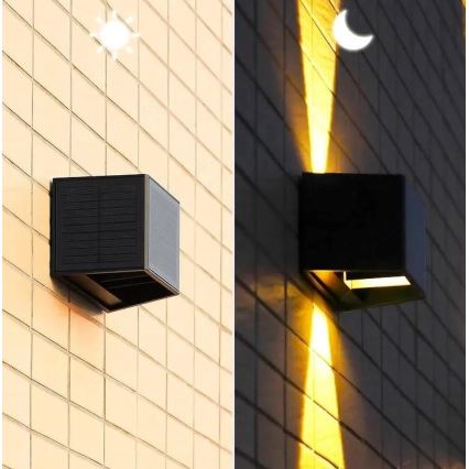 LED solcellsvägglampa med sensor LED/2W/5V IP54 1300 mAh