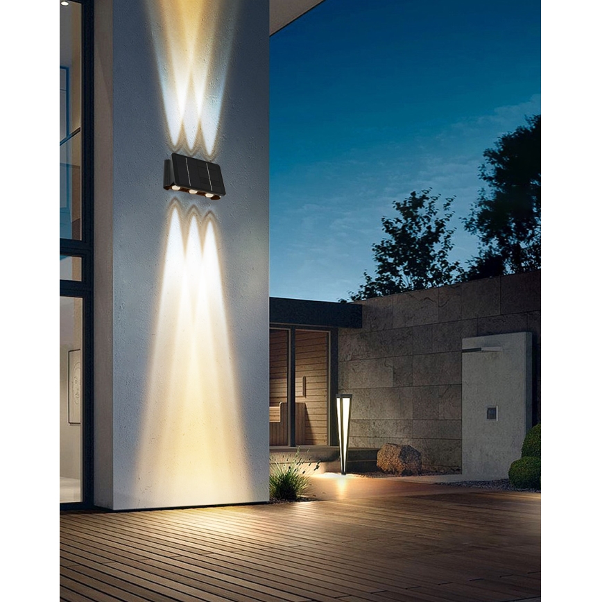 LED solcell väggbelysning med sensor LED/2W/5V IP54 1300 mAh