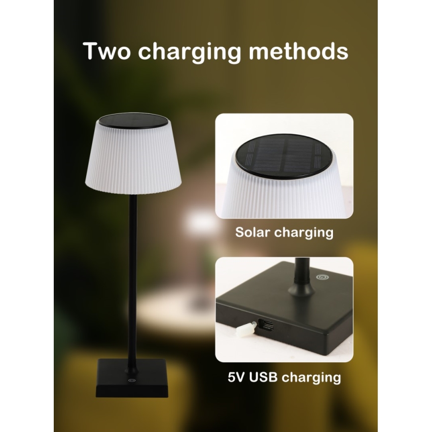 LED Ljusreglerad utomhus solcell lampa med sensor LED/4W/5V IP44