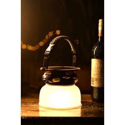 LED RGB Bärbar solcell uppladdningsbar lampa med LED kedja LED/10W/5V 3600 mAh IP65 3600 mAh