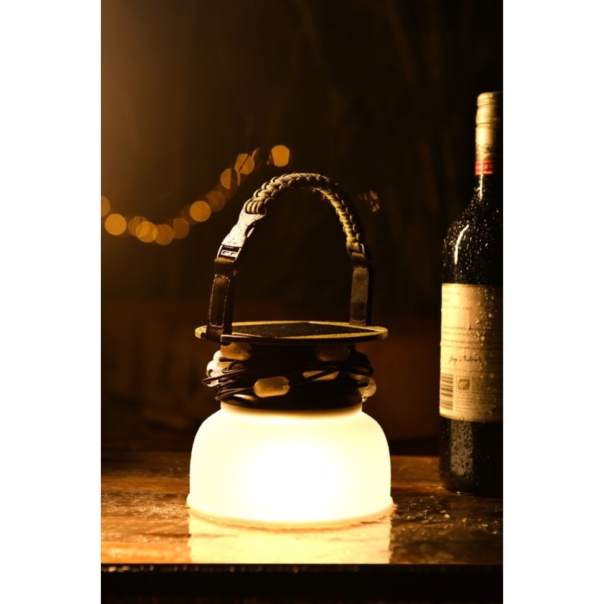 LED RGB Bärbar solcell uppladdningsbar lampa med LED kedja LED/10W/5V 3600 mAh IP65 3600 mAh