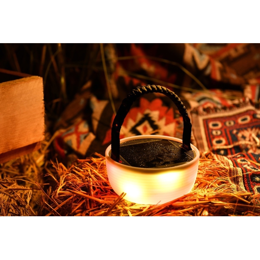 LED RGB Bärbar solcell uppladdningsbar lampa med LED kedja LED/10W/5V 3600 mAh IP65 3600 mAh