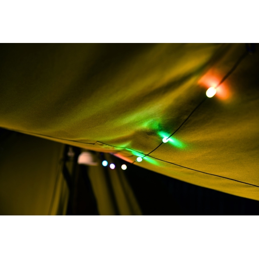 LED RGB Bärbar solcell uppladdningsbar lampa med LED kedja LED/10W/5V 3600 mAh IP65 3600 mAh