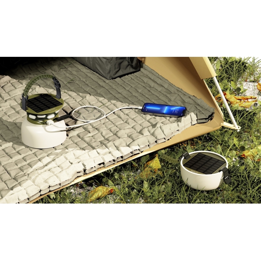 LED RGB Bärbar solcell uppladdningsbar lampa med LED kedja LED/10W/5V 3600 mAh IP65 3600 mAh