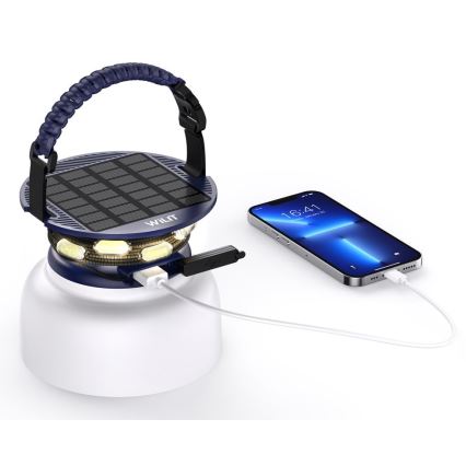 LED RGB Bärbar solcell uppladdningsbar lampa med LED kedja LED/10W/5V 3600 mAh IP65 3600 mAh