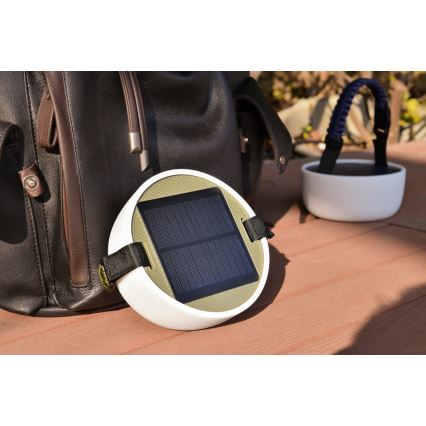 LED RGB Bärbar solcells-laddningslampa med LED-slinga LED/10W/5V 3600 mAh IP65 3600 mAh