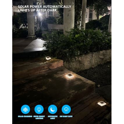 LED Utomhus solcell belysning med sensor LED/0,03W/1,2V IP54 800 mAh