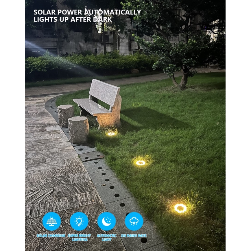 KIT 4x LED Utomhus solcell belysning med sensor LED/0,048W/2V IP68 600 mAh