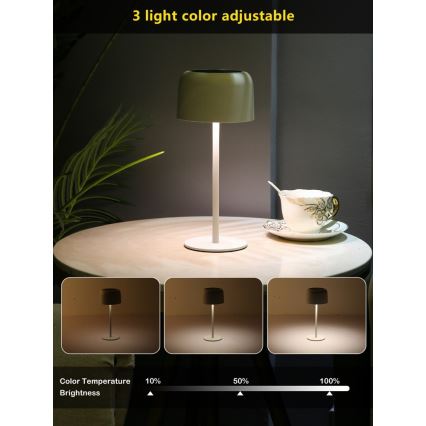 LED Ljusreglerad utomhus solcell lampa LED/4W/5V 3600mAh IP44