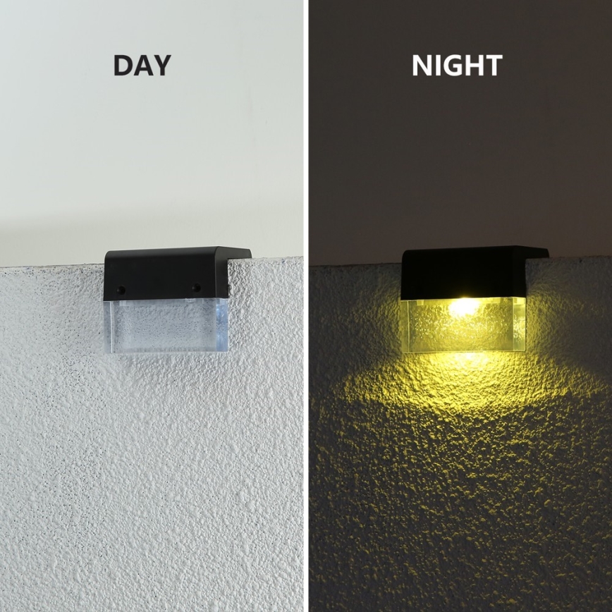 KIT 2x LED RGB Solcellsvägglampa LED/1W/1,2V 3500K IP65 600 mAh