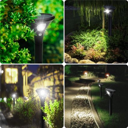 LED solcellslampa med sensor LED/1W/3,7V 6000K IP65 1500 mAh