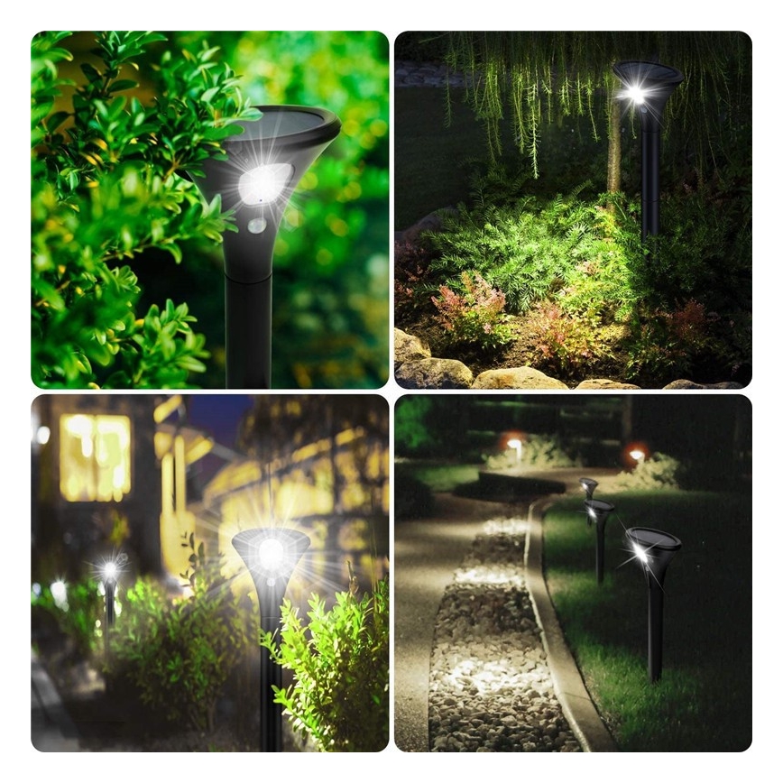 LED solcellslampa med sensor LED/1W/3,7V 6000K IP65 1500 mAh