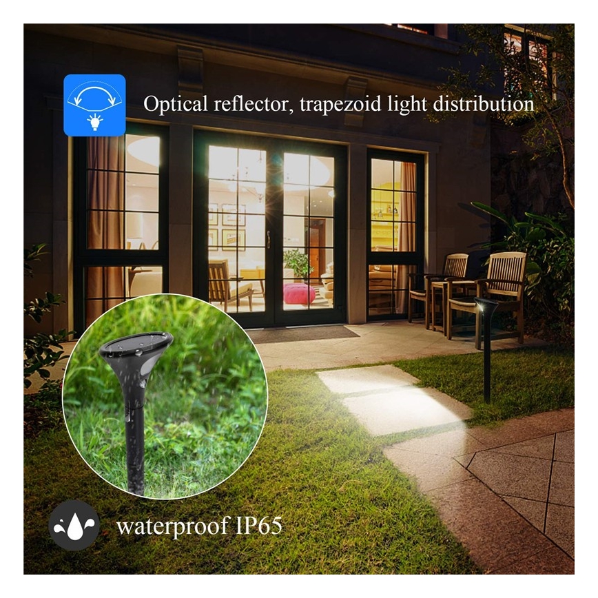 LED solcellslampa med sensor LED/1W/3,7V 6000K IP65 1500 mAh