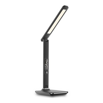 Immax 08930L - LED Dimbar Bordslampa med skärm KINGFISHER LED/9W/230V/12V svart