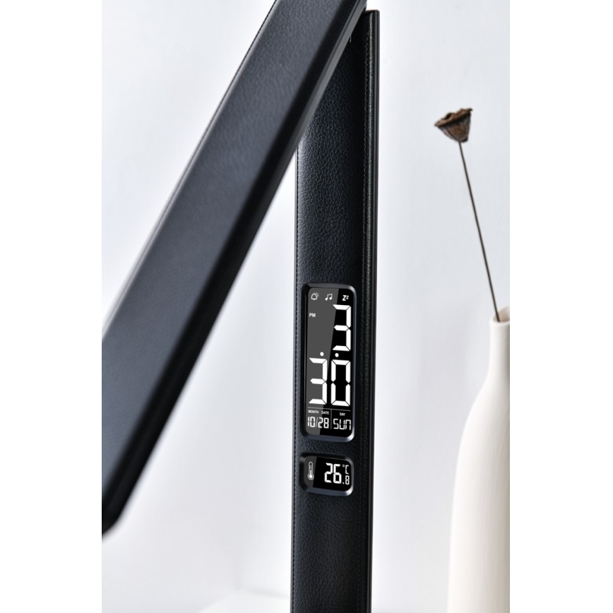 Immax 08930L - LED Dimbar Bordslampa med skärm KINGFISHER LED/9W/230V/12V svart