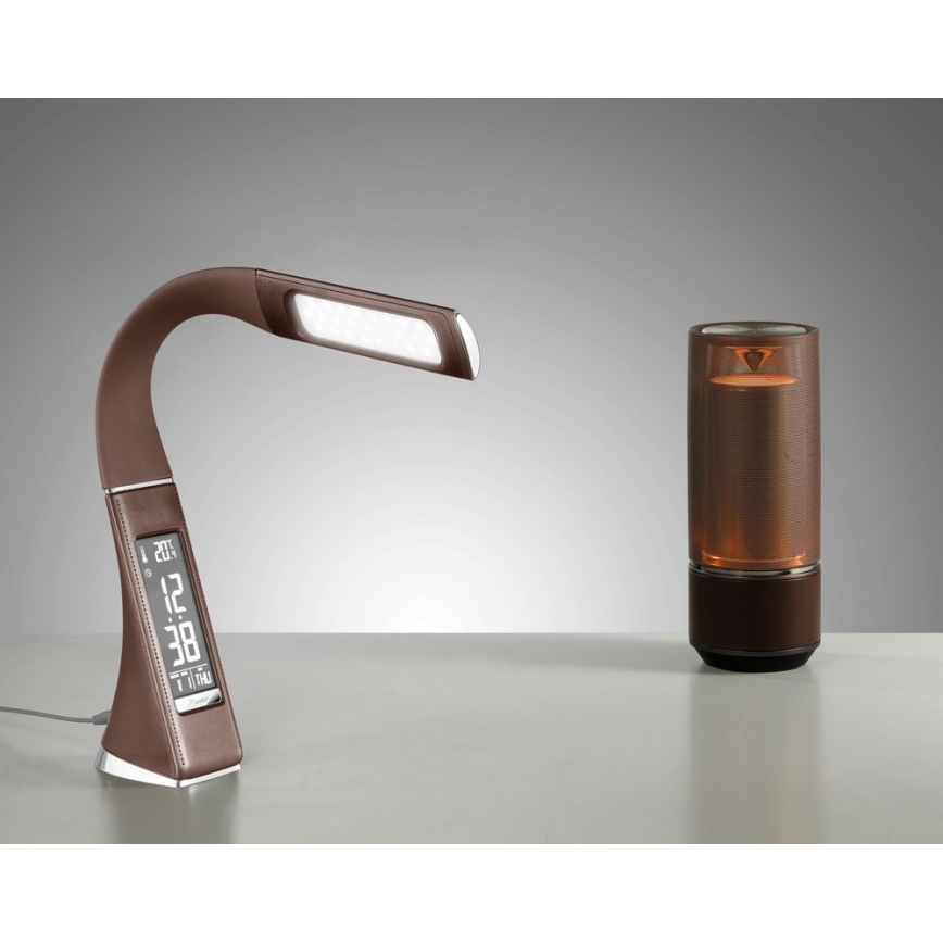 LED Dimbar Bordslampa med en skärm läder LEATHER LED/7W/230V