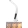 Immax 08949L - LED Dimbar Bordslampa med en skärm läder LEATHER LED/7W/230V vit
