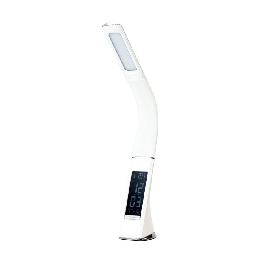 Immax 08949L - LED Dimbar Bordslampa med en skärm läder LEATHER LED/7W/230V vit