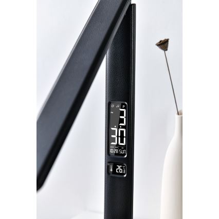 LED Dimbar skrivbordslampa med trådlös QI-laddning och USB KINGFISHER LED/8,5W/230V svart