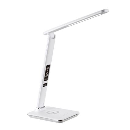 LED-dimbar bordslampa med QI trådlös laddning och USB KINGFISHER LED/8,5W/230V vit