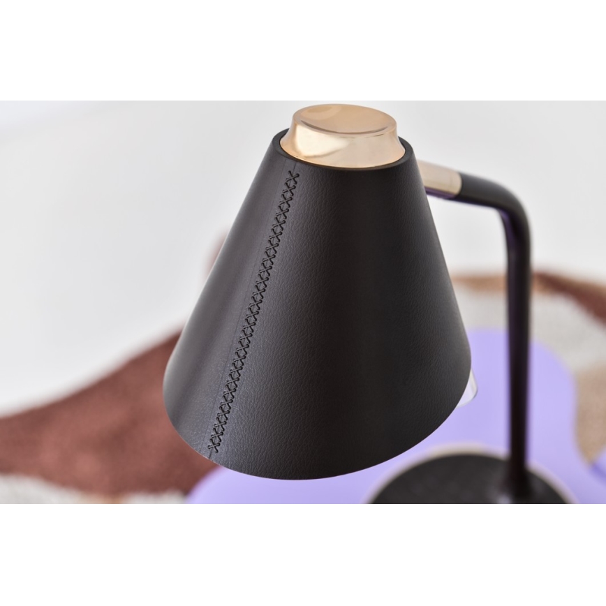 LED Dimbar bordslampa med trådlös laddning FINCH LED/9W/12/230V brun/guld