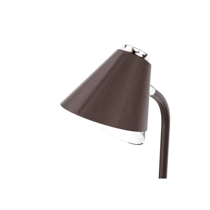 LED Dimbar bordslampa med trådlös laddning FINCH LED/9W/12/230V brun/guld