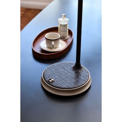 LED Dimbart skrivbordslampa med trådlös laddning FINCH LED/9W/12/230V grå/glansig krom