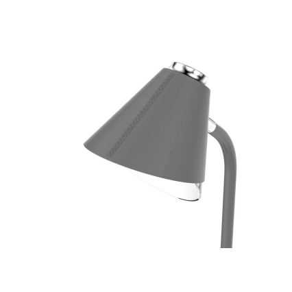 LED Dimbar bordslampa med trådlös laddning FINCH LED/9W/12/230V grå/skinande krom