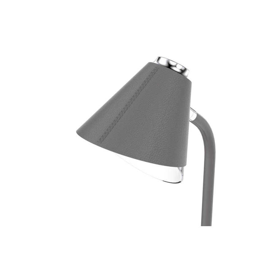 LED Dimbar bordslampa med trådlös laddning FINCH LED/9W/12/230V grå/skinande krom