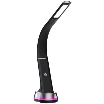 LED RGB Dimbar bordslampa med trådlös laddning CORELLA LED/7W/12/230V svart