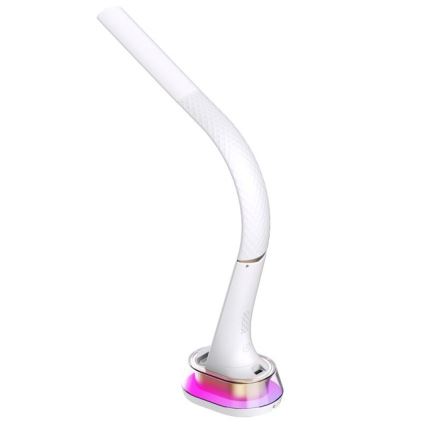 LED RGB Dimbar bordslampa med trådlös laddning CORELLA LED/7W/12/230V vit