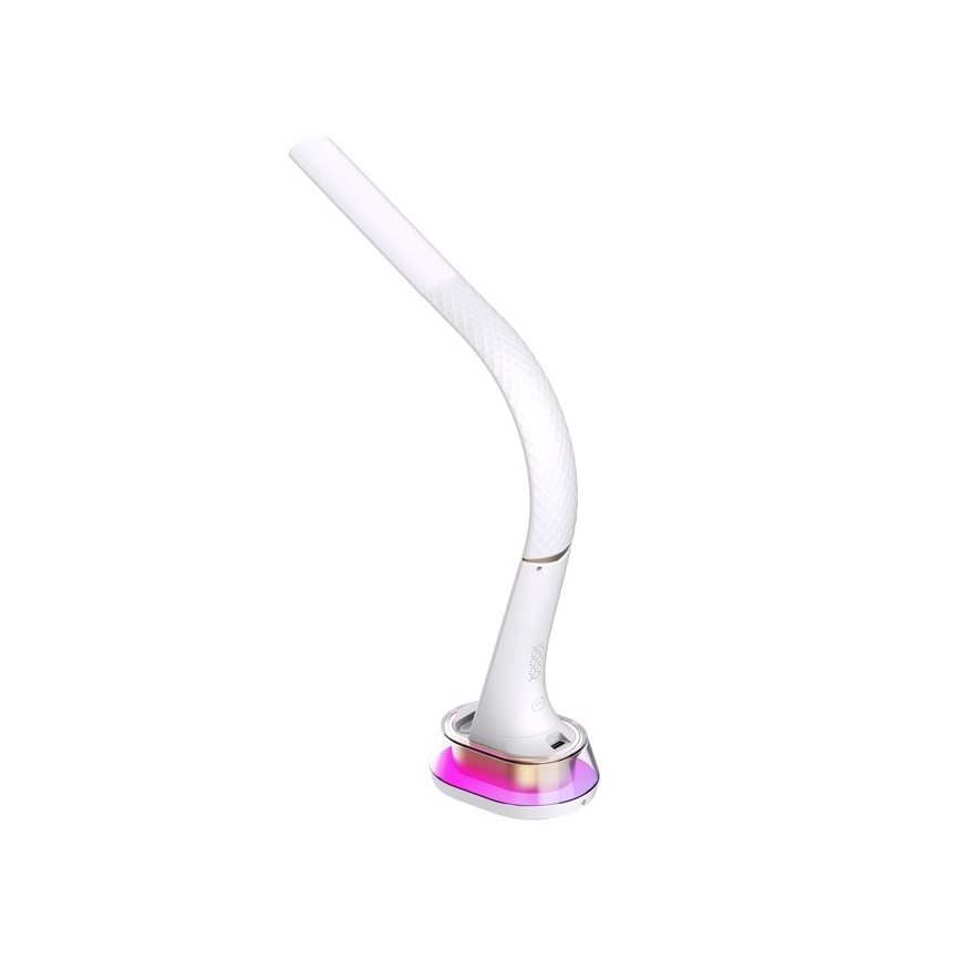 LED RGB Dimbar bordslampa med trådlös laddning CORELLA LED/7W/12/230V vit