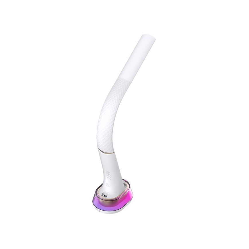 LED RGB Dimbar bordslampa med trådlös laddning CORELLA LED/7W/12/230V vit