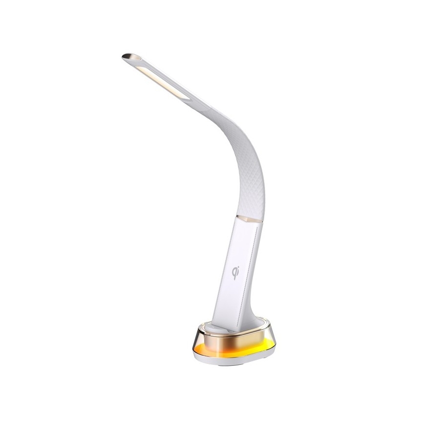 LED RGB Dimbar bordslampa med trådlös laddning CORELLA LED/7W/12/230V vit