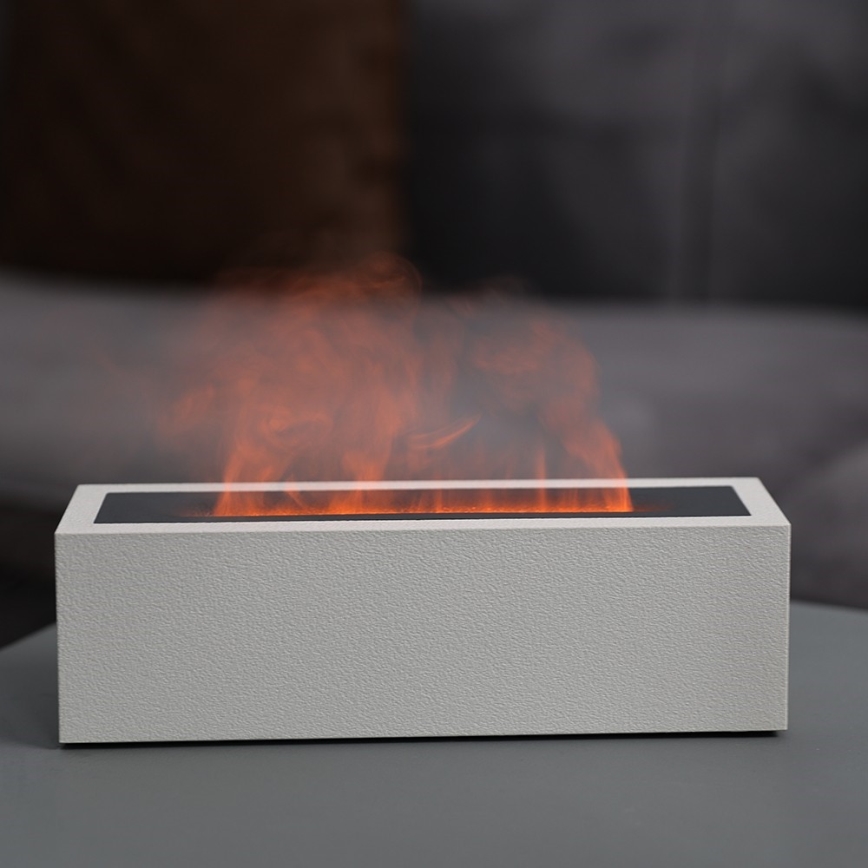 LED Aromadiffusor och luftfuktare med flammimulering LED/10W/5V