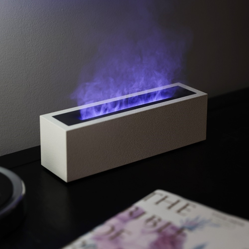 LED Aromadiffusor och luftfuktare med flammimulering LED/10W/5V