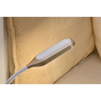 LED RGBW Ljusreglerad bordslampa med väckarklocka FALCON LED/10W/12V