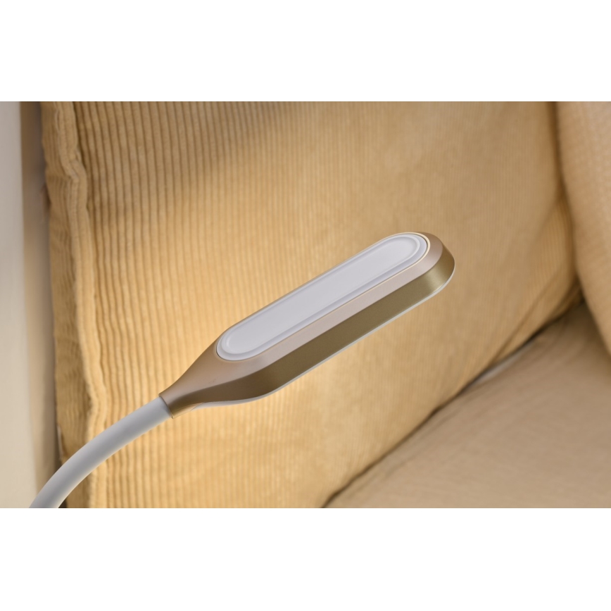 LED RGBW Ljusreglerad bordslampa med väckarklocka FALCON LED/10W/12V